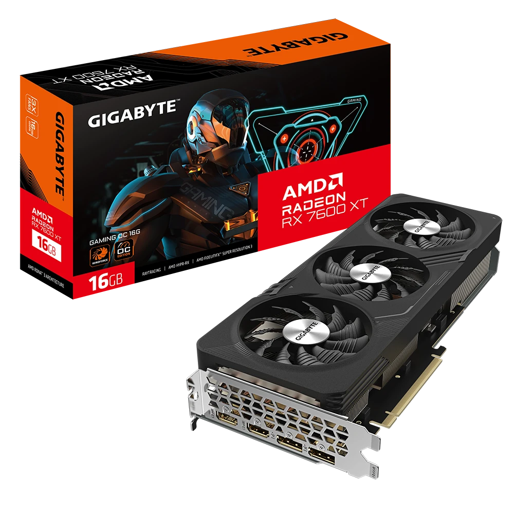 Gigabyte Radeon RX 7600 XT GAMING OC 16G  (Rev. 1.0 / 1.1)